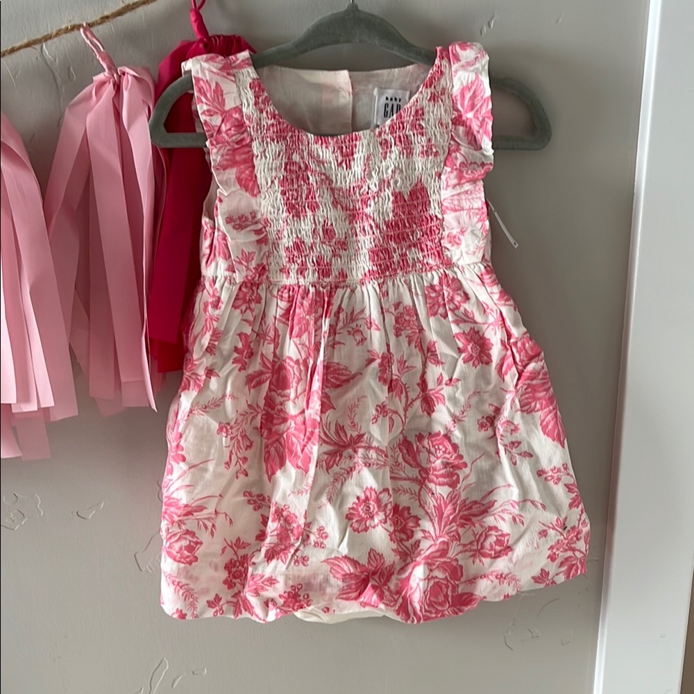 NWT! GAP Pink and Red Ruffled Tiered Sundress